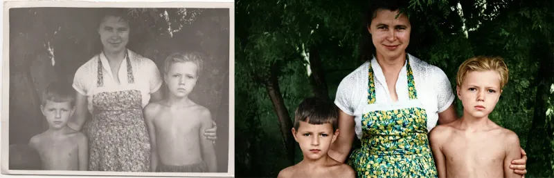 Restaurēta fotogrāfija - piemērs 2