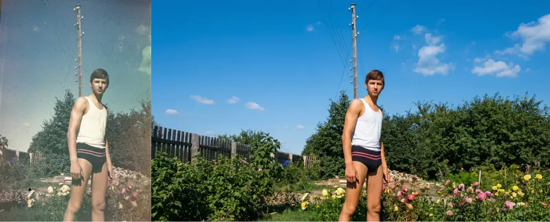 Restaurēta fotogrāfija - piemērs 3